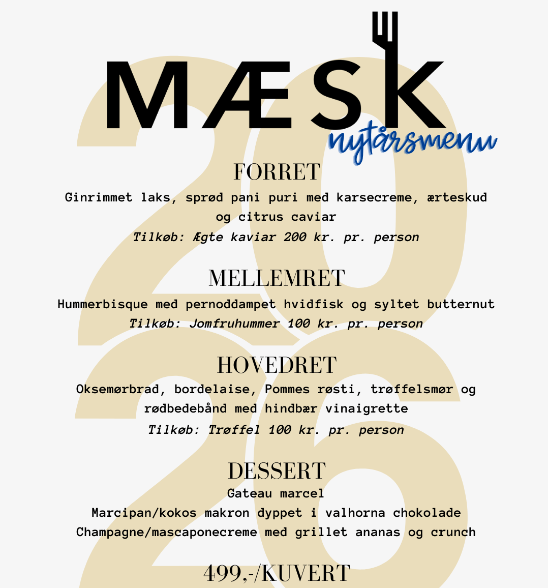 Nytårsmenu 2025
